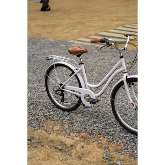 HILAND Breeze 26 Inch Women&rsquo;s Cruiser Bike, 7 Speed City Bicycle with Rear Rack, Fenders &ndash; Comfortable Urban Commuter image {7}