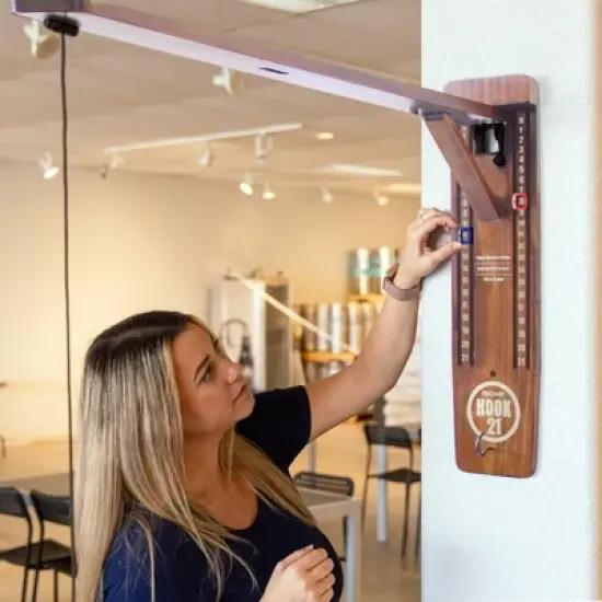 GoSports Hook 21 Wall Mount Ring Swing Game - Brown image {4}