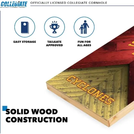 NCAA Iowa Hawkeyes 2'x4' Wood Cornhole Set image {2}