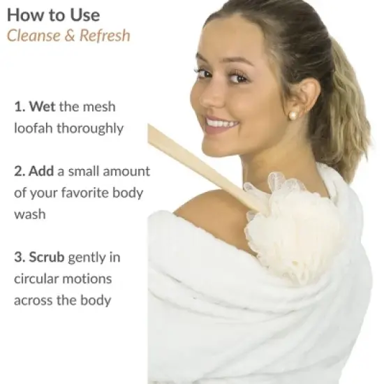 Evideco French Home Goods Natural Wood Bath Brush Collection: Deep Cleansing and Relaxing image {4}