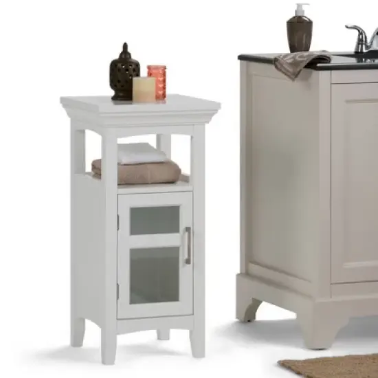 Hayes Floor Storage Bath Cabinet White - WyndenHall image {1}