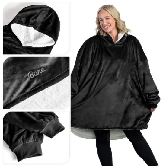 Fleece Wearable Blanket with Sleeves by Bare Home image {2}