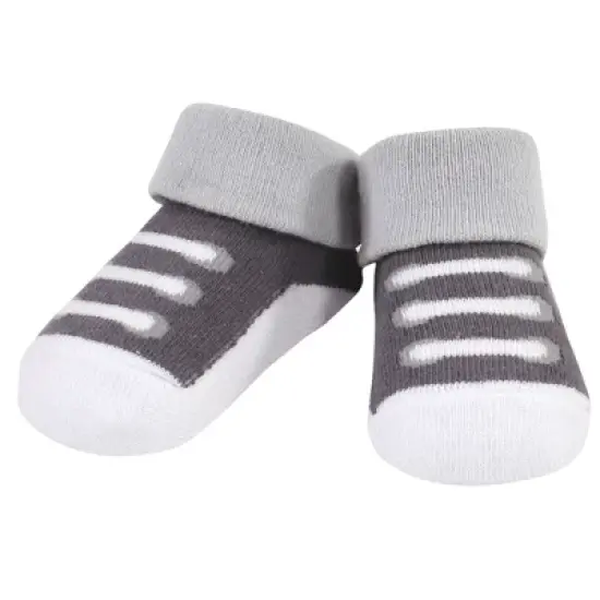 Hudson Baby Infant Boy Cotton Bib and Sock Set, Little Fox image {5}