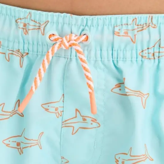 Boys' Sharks Printed Swim Shorts - Cat & Jack&trade; Blue image {1}