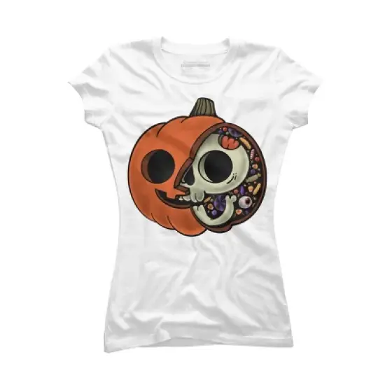 Junior's Design By Humans Halloween Anatomy By ppmid T-Shirt image {3}