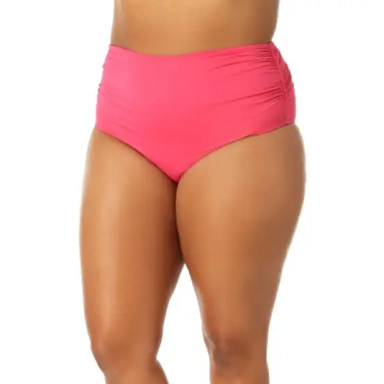 Anne Cole Plus - High Waisted Shirred Bottom image {5}