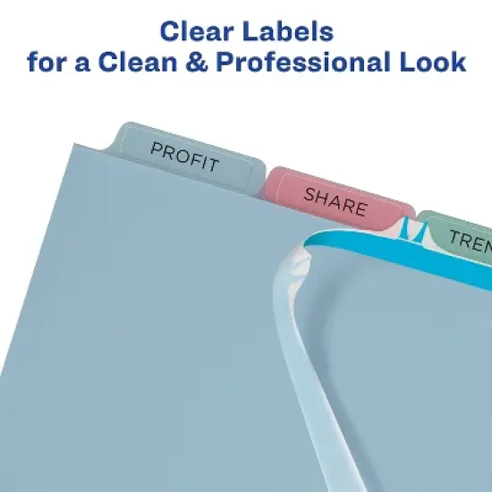 Avery Index Maker Print & Apply Clear Label Plastic Dividers 5-Tab Letter 5 Sets 12452 image {3}