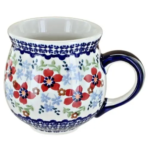 Blue Rose Polish Pottery K090  Manufaktura Bubble Mug image {18}