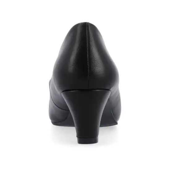 Journee Collection Womens Luu-m Comfort Insole Round Toe Low Block Heel Pumps image {2}
