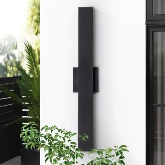 C Cattleya 32in Outdoor Wall Light Integrated LED Wall Sconce with Matte Black Finish image {1}