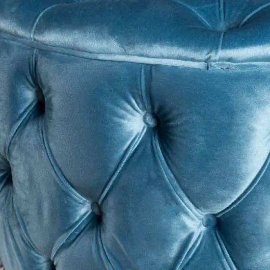 Zelfa New Velvet Ottoman - Christopher Knight Home image {2}