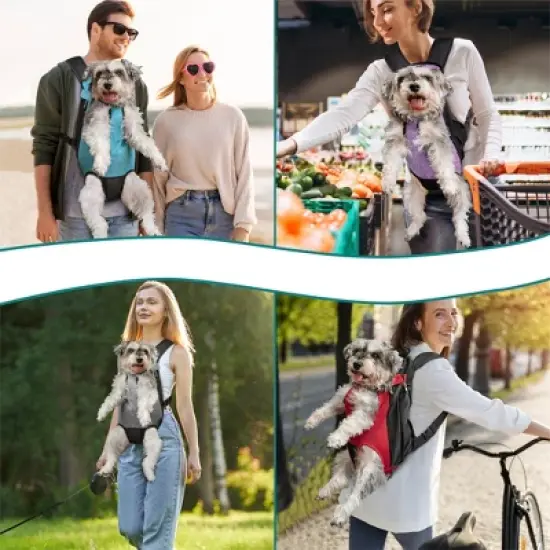 PetAmi Dog Carrier Backpack, Adjustable Ventilated Front Chest Sling Bag, Hiking Camping Travel Pet Puppy Cat image {6}