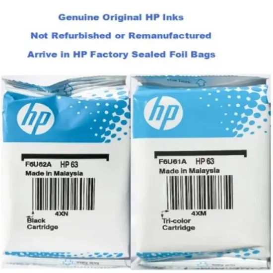 HP 63XL Original High-Yield Ink Combo &ndash; Black & Tri-Color &ndash; Bulk Packaging, Same Premium Quality! image {2}