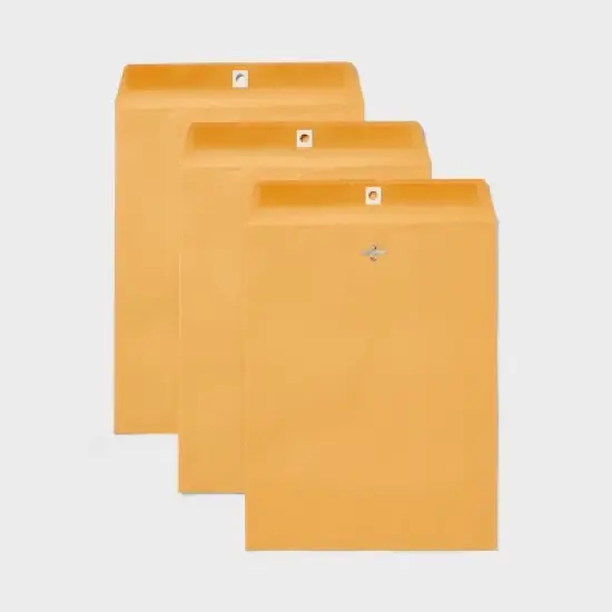 3ct 10"x13" Clasp Closure Manila Envelopes - up&up&trade;: Beige Paper Mailing Envelopes, Stationery, Office Supplies image {2}