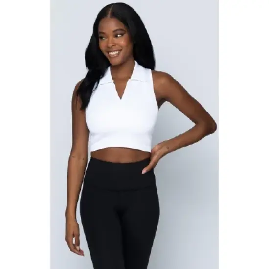 90 Degree By Reflex Womens 2 Pack Baseline Seamless Polo Cropped Tank image {3}