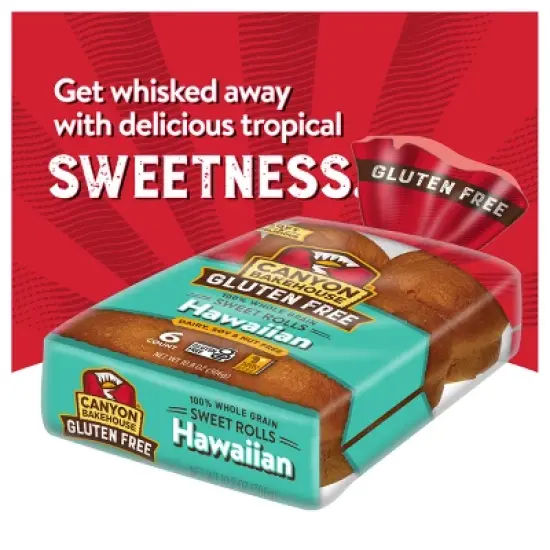Canyon Bakehouse Gluten Free Hawaiian Sweet Rolls - 10.8oz image {7}