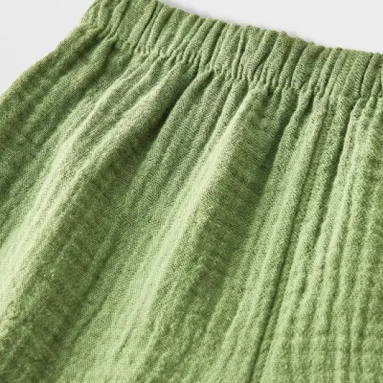 Baby Boys' 2pc Smiley Embroidered Pocket Gauze Shorts Set - Cat & Jack&trade; Green image {3}