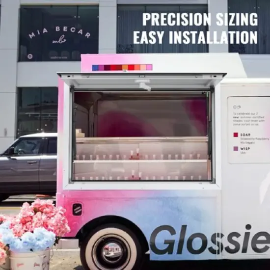 VEVOR Concession Window for Food Truck, 36"x36" Aluminum Alloy Food Truck Service Window, Up to 85 Degrees Stand Serving Window with Awning Door image {2}