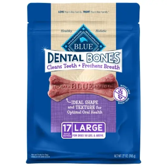 Blue Buffalo Dental Bones Large Natural Chew Dog Treats image {4}