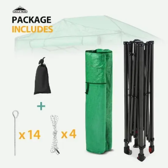 EAGLE PEAK 8'x6' Portable Walk-in Greenhouse with Zippered Doors and Windows image {8}