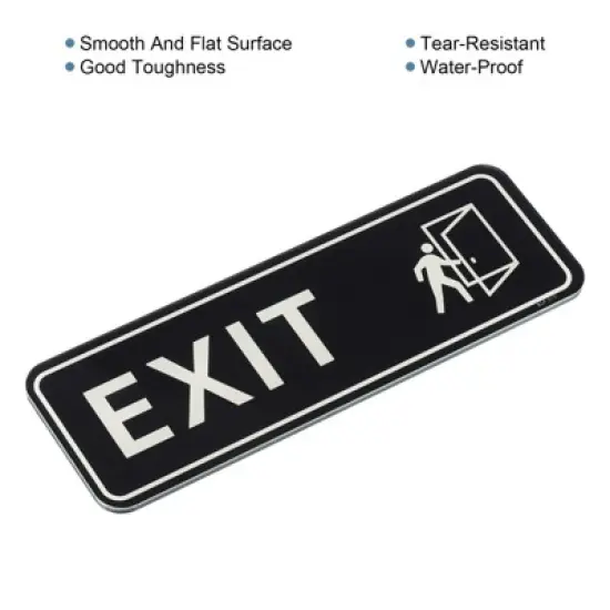 Unique Bargains Acrylic Smooth Self-Adhesive Decor Office Business EXIT Sign image {3}
