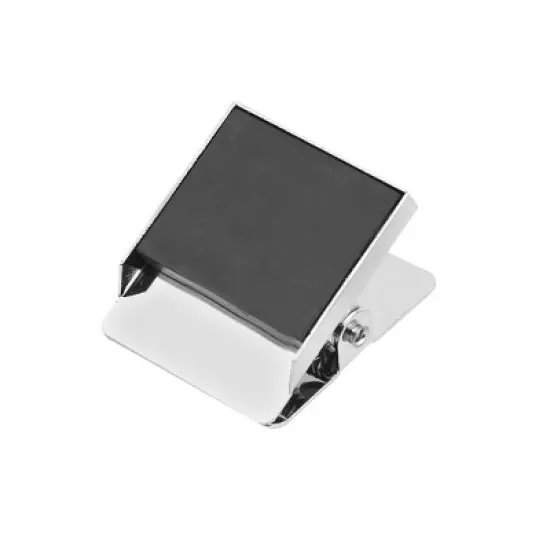 Unique Bargains Spring Loaded Magnetic Memo Note Metal Binder Clips 1.3"x1.2"x0.8" Silver 12 Pcs image {2}