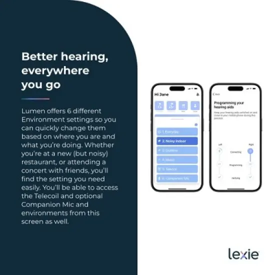 Lexie Lumen - Self-fitting OTC Hearing Aids for Adults and Seniors| Replaceable Batteries, Noise Reduction and Self-Fit Solution image {14}