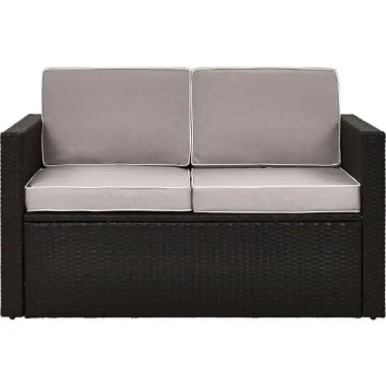 HomeStock Palm Harbor Outdoor Wicker Sofa image {3}