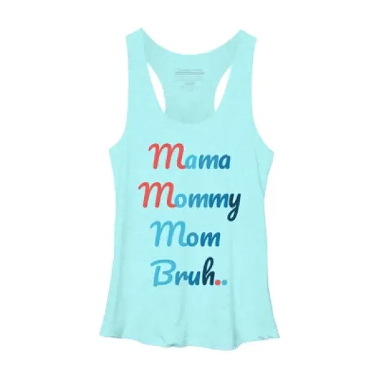 Women's Design By Humans Mother's Day Mama Mommy Mom Bruh By prsfashion Racerback Tank Top image {4}