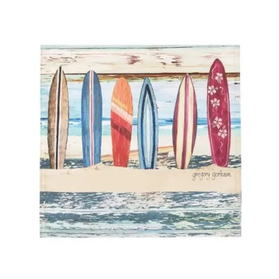 Home & Garden Surf's Up Garden Flag  -  One Garden Flag 18.0 Inches -  Ocean Boards Rid The Waves  -  B24862  -  Polyester  -  Multicolored image {2}