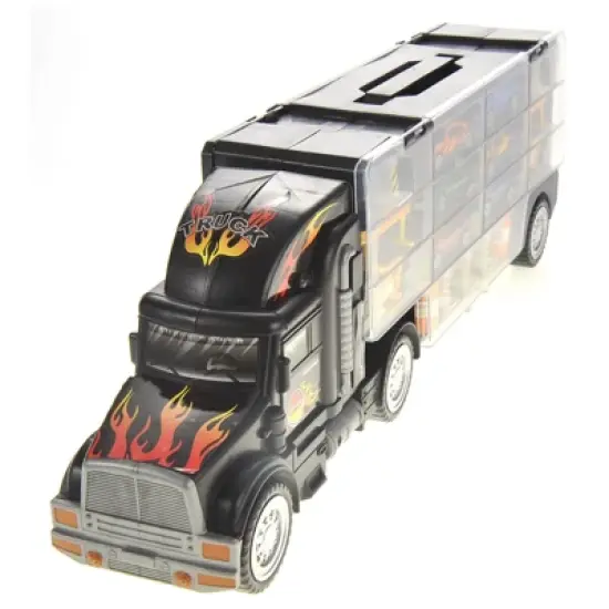 Insten 20" Transport Carrier Truck with 6 Cars, Vehicle Play Set Toys for Kids image {5}