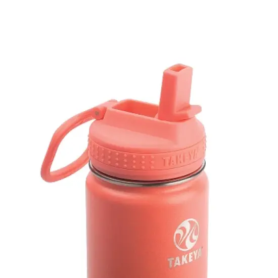Takeya 14oz Actives Insulated Stainless Steel Water Bottle with Straw Lid image {1}