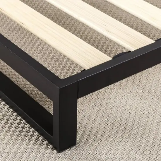 Trisha Platforma Bed Frame with Headboard Black - Zinus image {5}