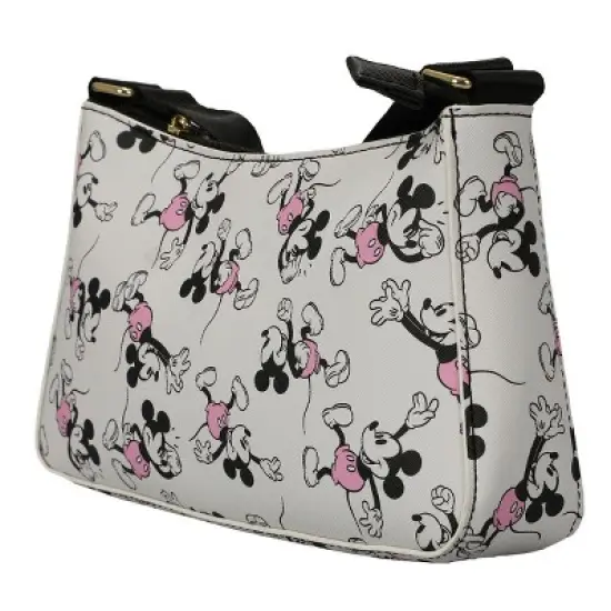 Disney Mickey Mouse Women's White Handbag With Removable Coin Purse image {2}