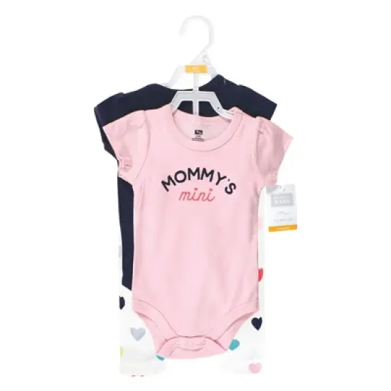 Hudson Baby Infant Boys Cotton Bodysuit and Pant Set, Bold Mom Dad image {1}