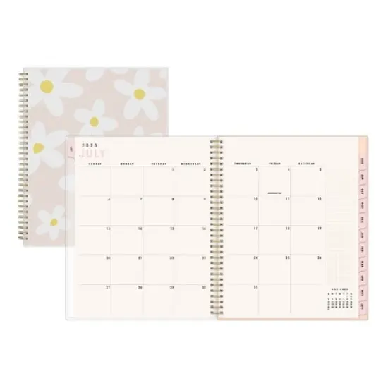 Blue Sky Brook Gossen Planner Frosted 8.5"x11" 2025-2026 Weekly/Monthly Wirebound 12 Months Oopsy Daisy image {3}