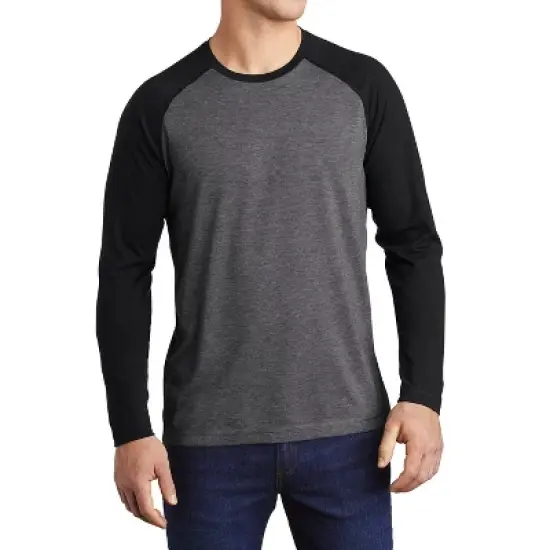 Mafoose Men's Tri-Blend Long Sleeve Wicking Raglan Tee for Active Comfort image {4}