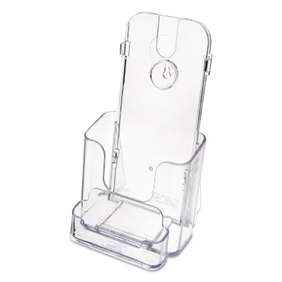 Deflecto DocuHolder for Countertop or Wall Mount Use 4-3/8w x 4-1/8d x 7-3/4h Clear 78601 image {2}
