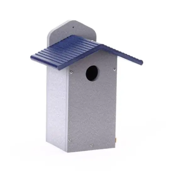 Green Solutions Rustic Recycled Bluebird House Blue - Birds Choice: Weather-Resistant, Pole Mount, No Assembly Required image {6}