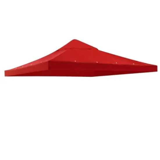 Yescom 10x10Ft Gazebo Top Replacement for beach cabanas for 1 Tier Outdoor Canopy Cover Patio Garden Yard Party Red image {9}