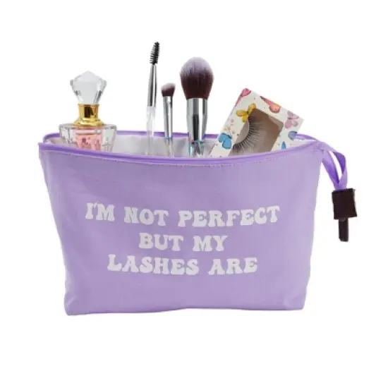 6 Pack Small Cosmetic Canvas Makeup Bags for Women with Zipper, 3 Colors and Designs (8 x 4 x 6 In) image {3}