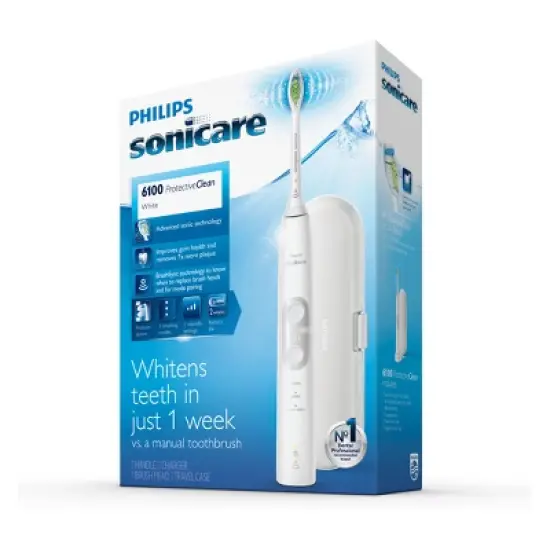 Philips Sonicare ProtectiveClean 6100 Whitening Rechargeable Electric Toothbrush image {9}