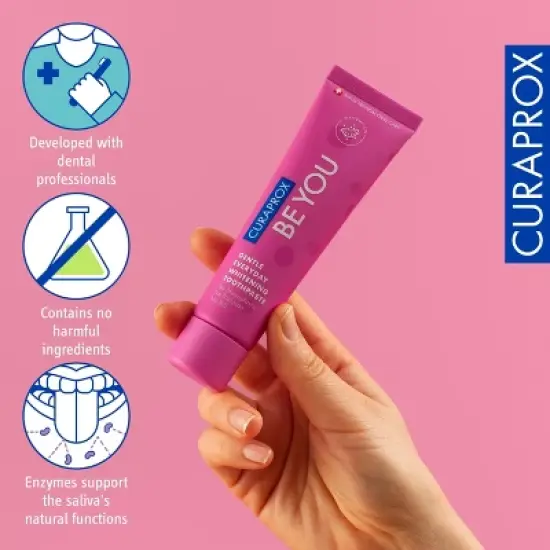Curaprox Be You Toothpaste Watermelon, 60ml, Gentle Whitening & Enamel Care image {4}
