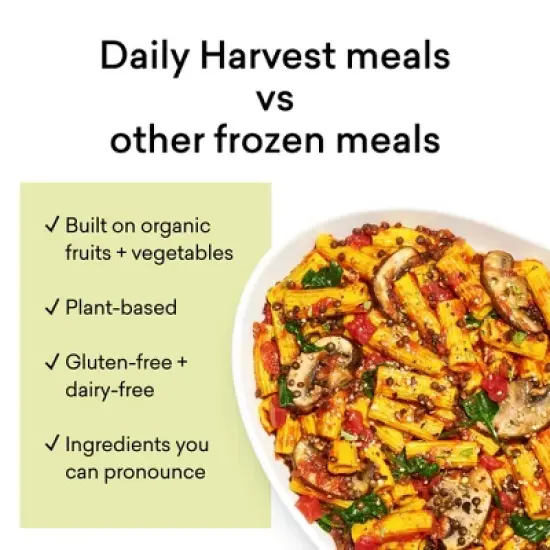 Daily Harvest - Lunch + Dinner Favorites - Frozen Organic Harvest Bowls, Pasta, Gluten-Free, Vegan, Easy to Prep (10 count) image {5}