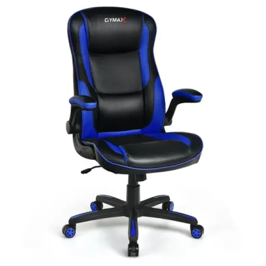 Costway Racing Style Office Chair Ergonomic Adjustable Computer Chair w/Flip-up Arm image {10}
