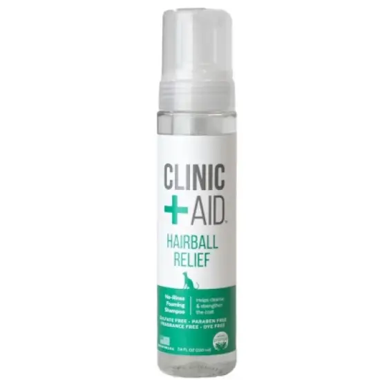 Clinic Aid Hairball Relief No-Rinse Foaming Shampoo for Cats - 7.4 fl oz image {5}