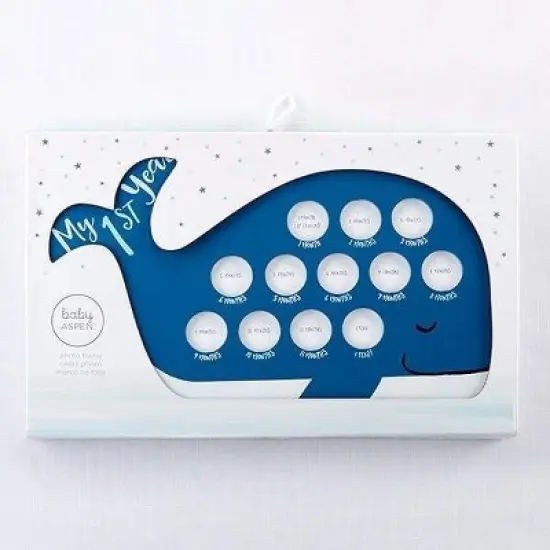 Baby Aspen My First Year Whale Hanging Frame | BA22004NA image {2}