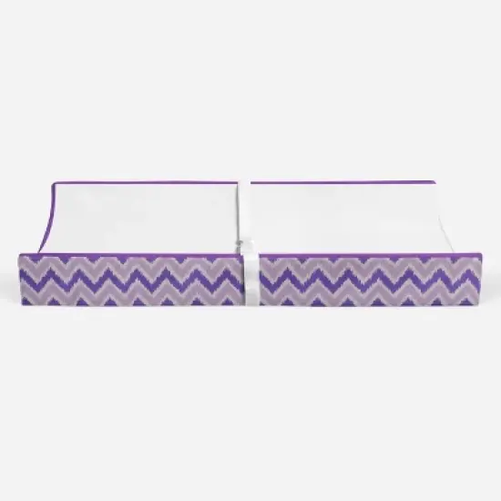 Bacati - MixNMatch Purple White Changing Pad Cover image {5}