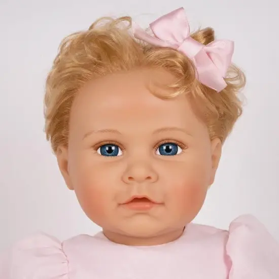 Paradise Galleries Reborn Toddler Girl Doll Lovey, 20 inch with Medium Skin Tone, Light Blonde Hair and Blue Eyes, Made in SoftTouch Vinyl image {2}