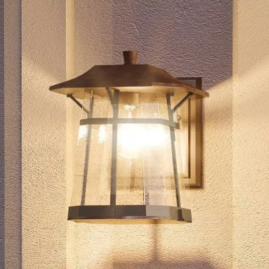Urban Ambiance Luxury Rustic Outdoor Wall Light,  11.25"H x 8.5"W,  Coffee Bronze Finish, UHP1071 image {5}